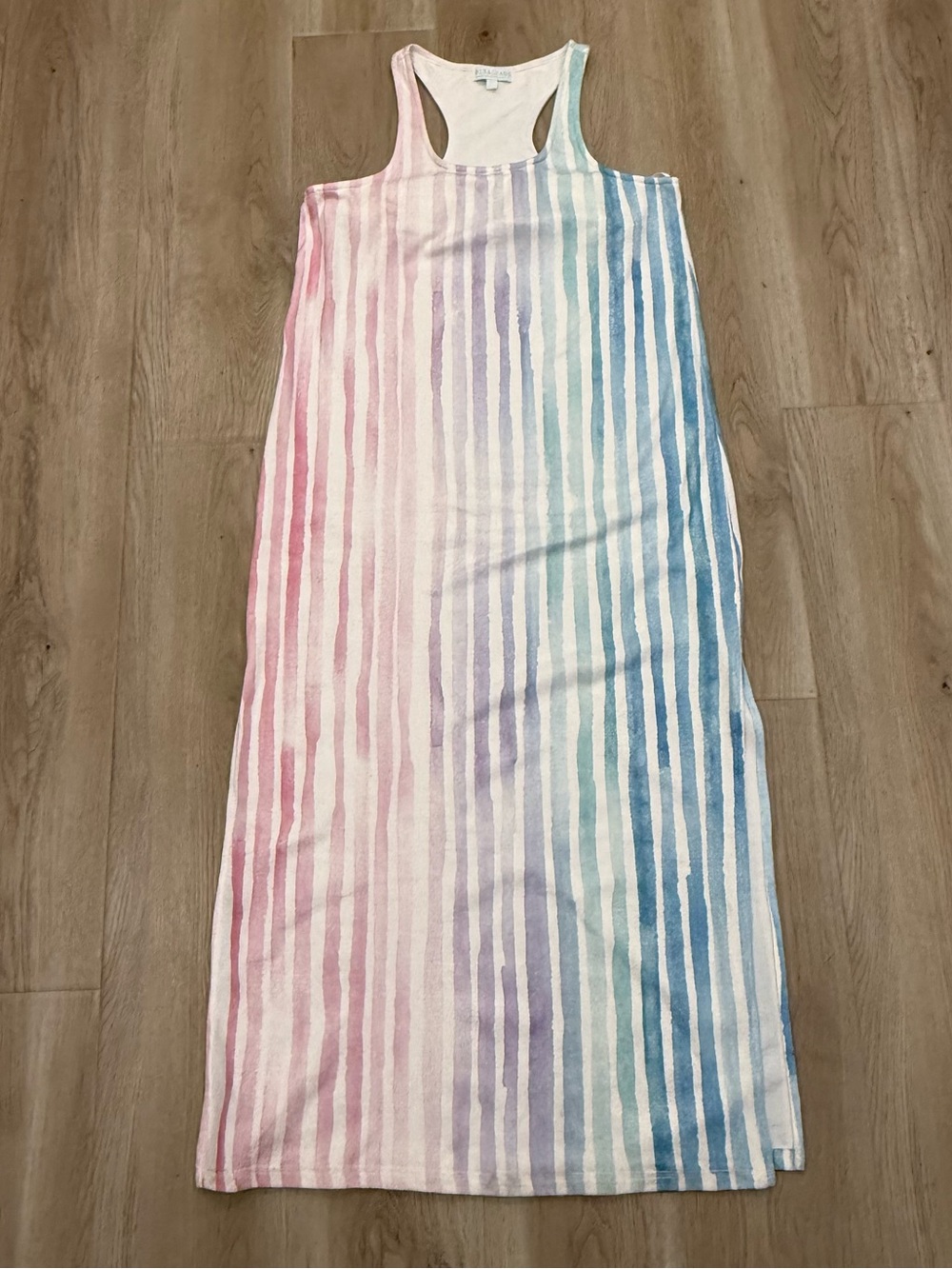Ultra Soft PJ Salvage Pastel Stripe Racerback Maxi Dress Pastel Rainbow